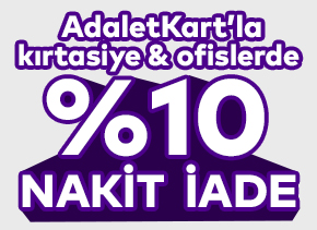 AdaletKart ile Kırtasiye & Ofis Harcamalarında %10 Nakit İade!
