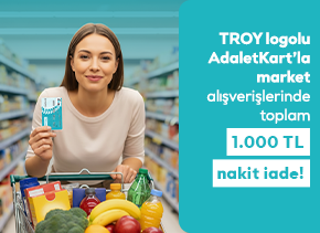 AdaletKartlılara Market Alışverişlerinde 1.000 TL Nakit İade