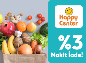 Adaletkart ile Happy Center Mağazalarından Yapacağınız Alışverişlerde %3 Nakit İade Fırsatı Sizi Bekliyor.