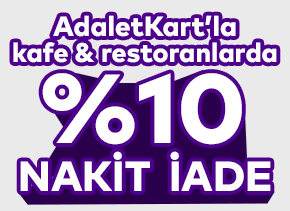 AdaletKart ile Kafe ve Restoran Harcamalarında %10 Nakit İade!